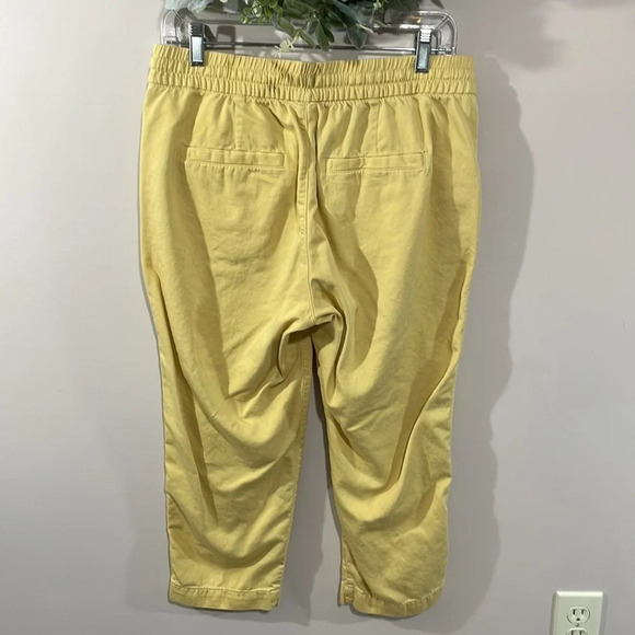 GAP Easy Pant Pull On Elastic Waist Yellow M Petite - Picture 5 of 16